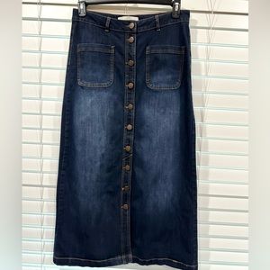 Long Jean Skirt